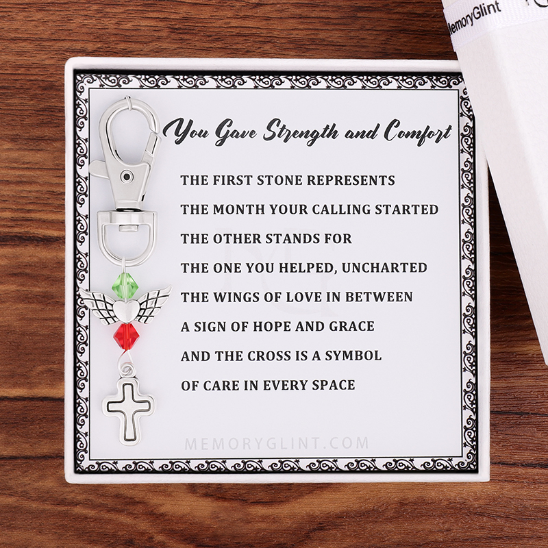 You Gave Strength and Comfort Poem & Charm, Cross