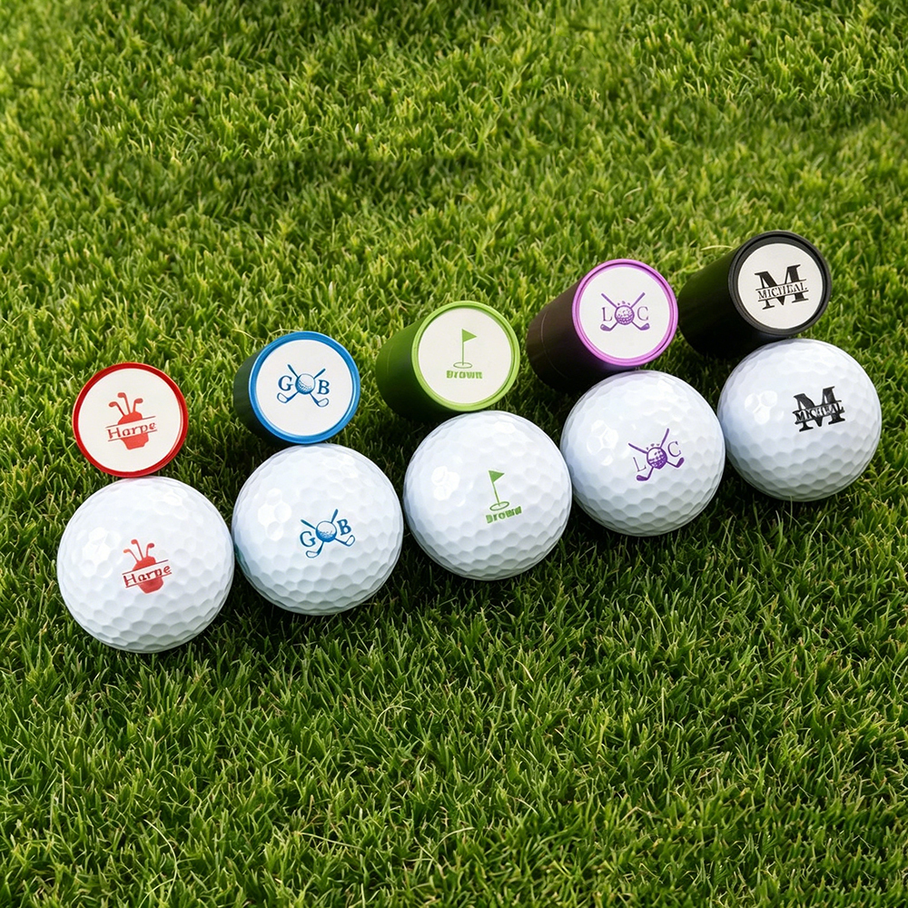 Personalized Golf Ball Stamp with Monogram Initials – Custom Name Golf Ball Marker Gift for Golfers