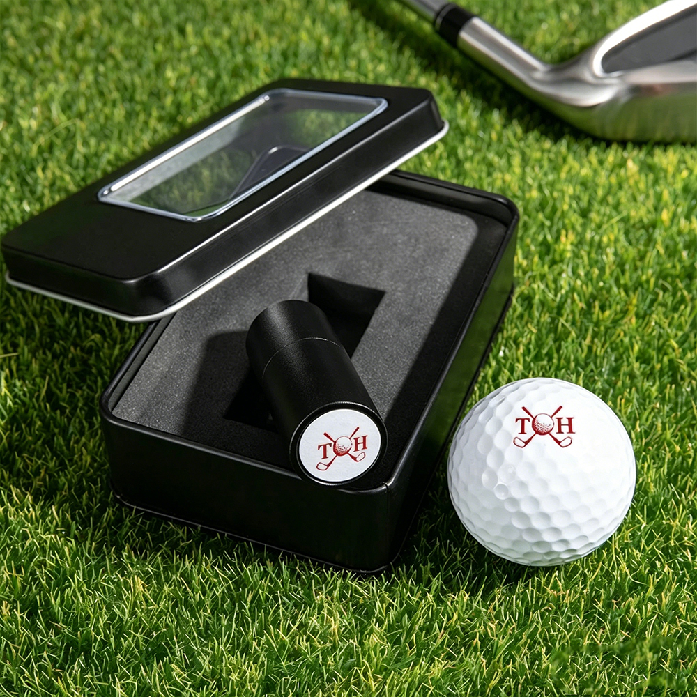 Personalized Golf Ball Stamp with Monogram Initials – Custom Name Golf Ball Marker Gift for Golfers