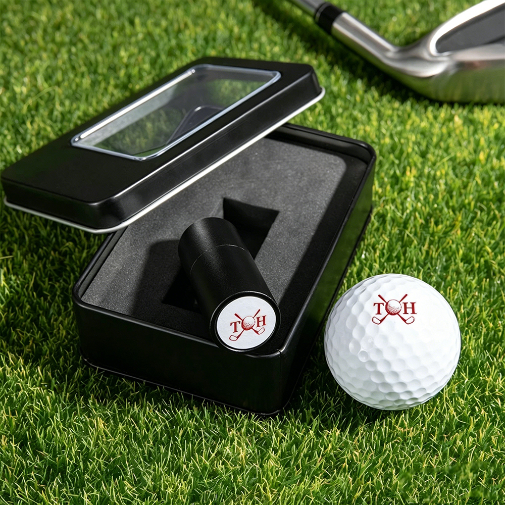 Personalized Golf Ball Stamp with Monogram Initials – Custom Name Golf Ball Marker Gift for Golfers