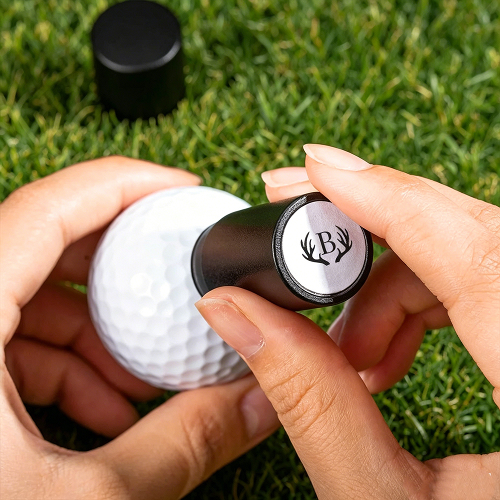 Personalized Golf Ball Stamp with Monogram Initials – Custom Name Golf Ball Marker Gift for Golfers