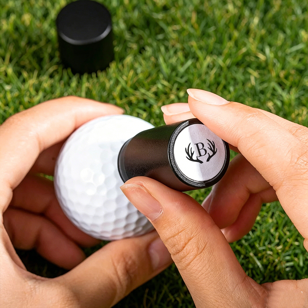 Personalized Golf Ball Stamp with Monogram Initials – Custom Name Golf Ball Marker Gift for Golfers