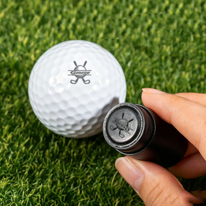 Personalized Golf Ball Stamp with Monogram Initials – Custom Name Golf Ball Marker Gift for Golfers
