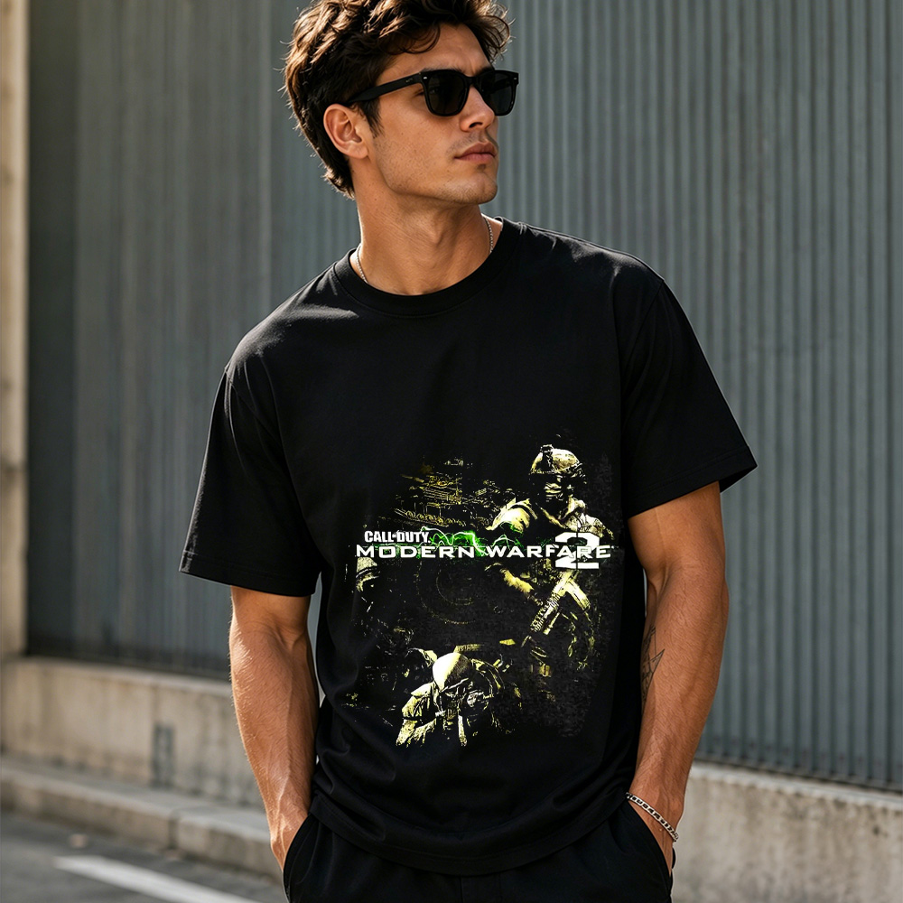 Modern Warfare Tactical Soldier Retro Gaming Graphic T-Shirt
