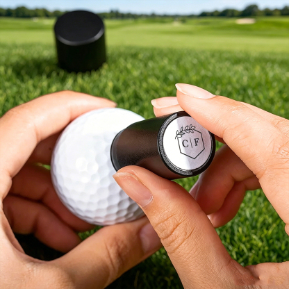 Personalized Monogram Golf Ball Stamper, Custom Golf Logo Marker Golf Accessory Gift