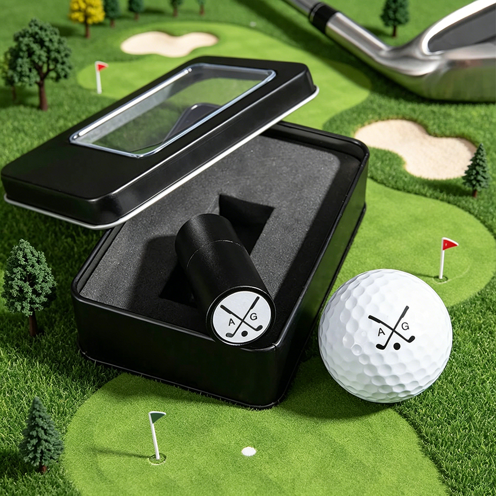 Personalized Monogram Golf Ball Stamper, Custom Golf Logo Marker Golf Accessory Gift