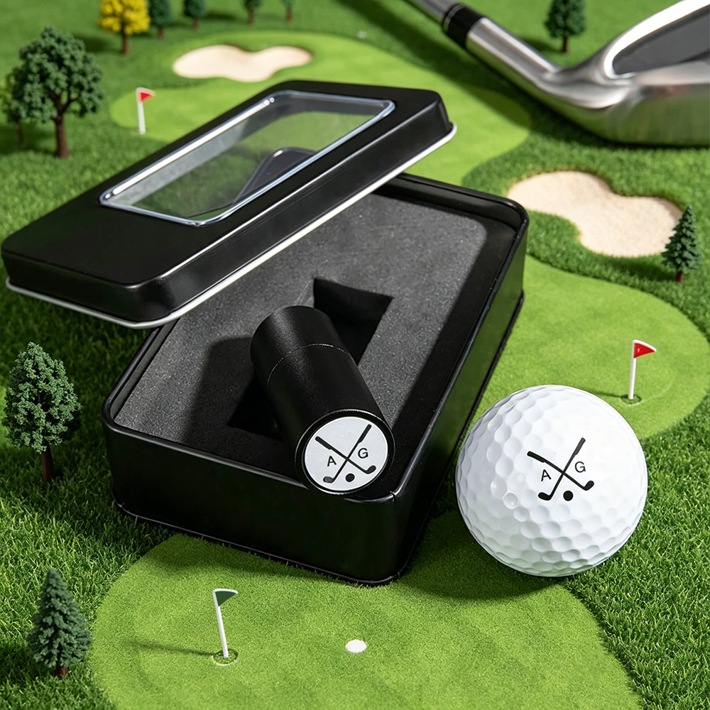 Personalized Monogram Golf Ball Stamper, Custom Golf Logo Marker Golf Accessory Gift