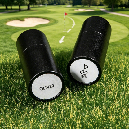 Custom Golf Ball Stamp with Colorful Metal Case – Personalized Logo & Text Imprinter for Golfers