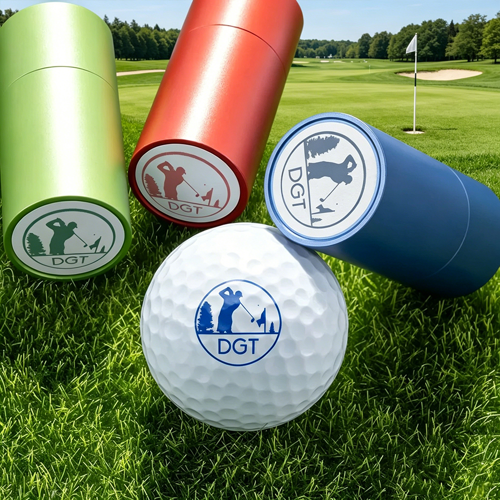 Custom Golf Ball Stamp with Colorful Metal Case – Personalized Logo & Text Imprinter for Golfers