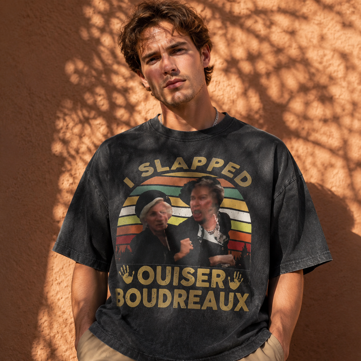 I Slapped Ouiser Boudreaux Aesthetic Vintage Wash Tee