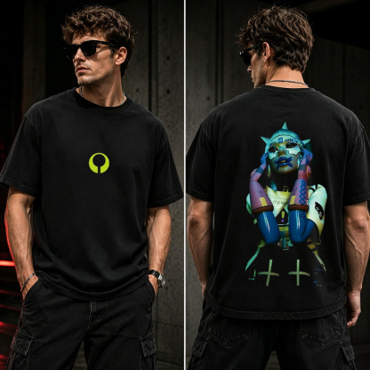 Marathon Cyber Idol Graphic T-Shirt – Futuristic AI Runner Sci-Fi Gamer Tee