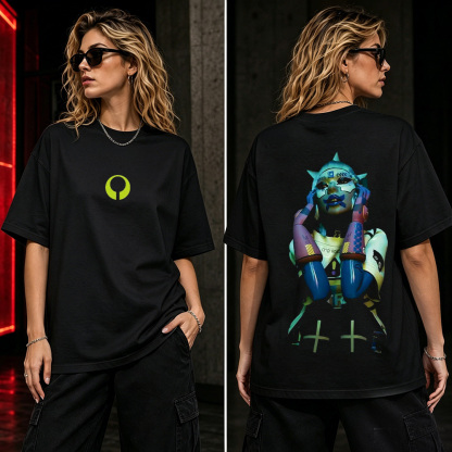 Marathon Cyber Idol Graphic T-Shirt – Futuristic AI Runner Sci-Fi Gamer Tee