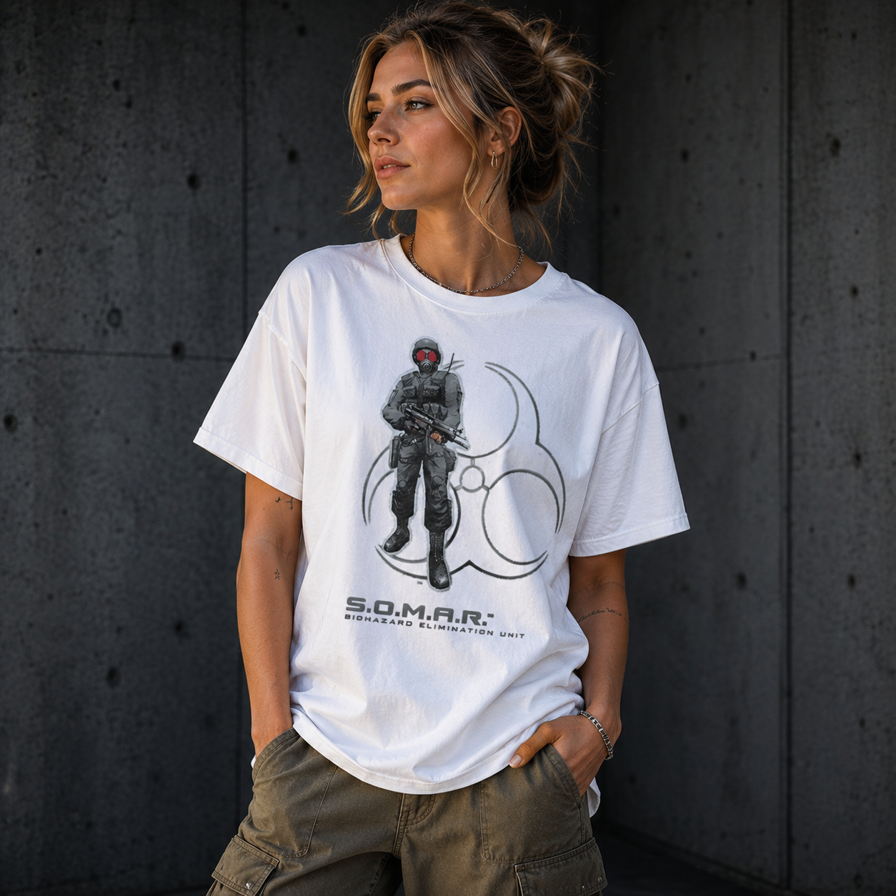 S.O.M.A.R. Biohazard Elimination Unit Graphic T-Shirt – Tactical Gamer Streetwear Tee