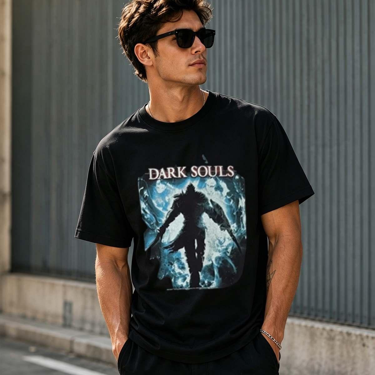 Dark Souls Phantom Warrior Graphic T-Shirt – Vintage Fantasy Gamer Streetwear Tee