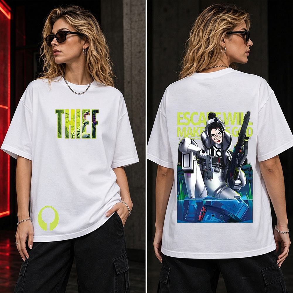 Marathon Thief Cyber Operative Graphic T-Shirt – Futuristic Sci-Fi Gamer Streetwear Tee