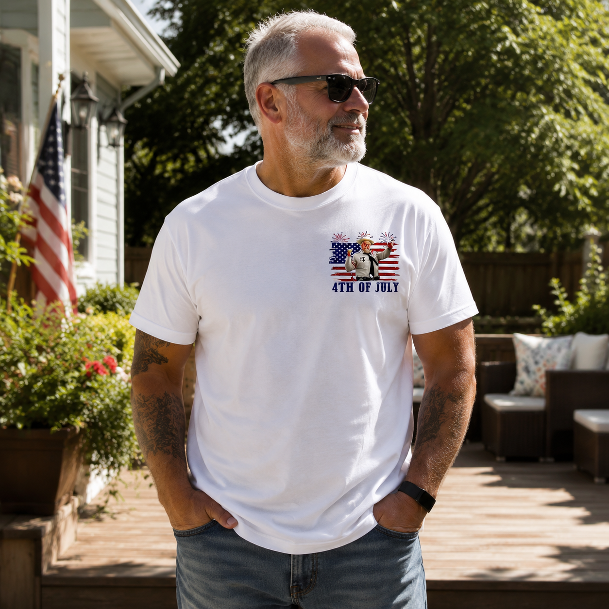 To All You Sumbitches Vintage 4th of July Patriotic Men’s Graphic T-Shirt