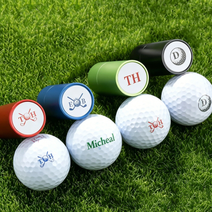 Personalized Golf Ball Stamp with Monogram Initial & Name – Custom Golf Ball Marker Stamp Gift for Golfers Birthday Gift