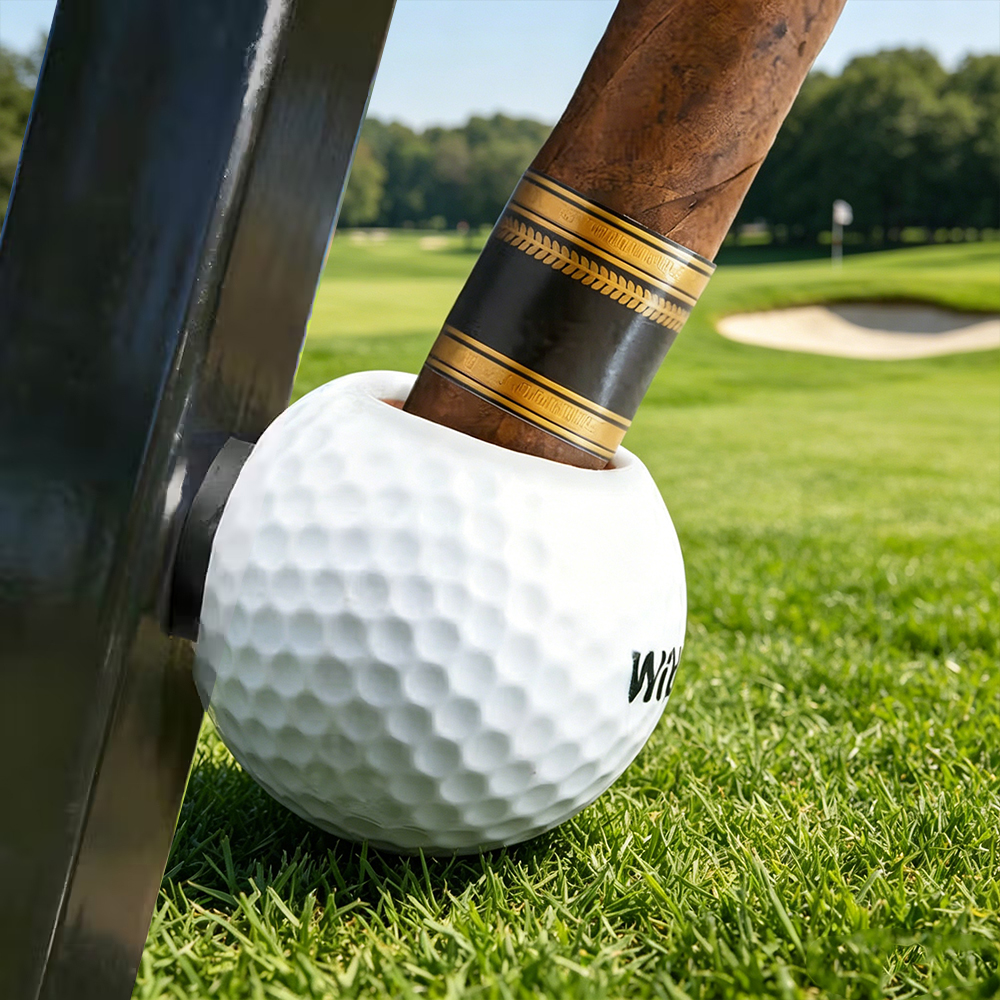 Personalized Magnetic Golf Ball Cigar Holder – Custom Name or Icon Golf Accessory Gift for Golf Lovers & Cigar Enthusiasts