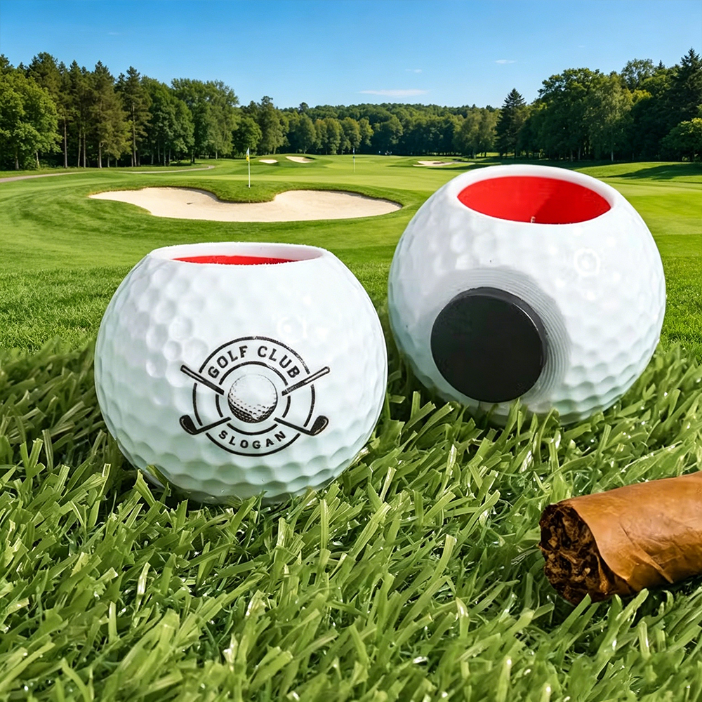 Personalized Magnetic Golf Ball Cigar Holder – Custom Name or Icon Golf Accessory Gift for Golf Lovers & Cigar Enthusiasts