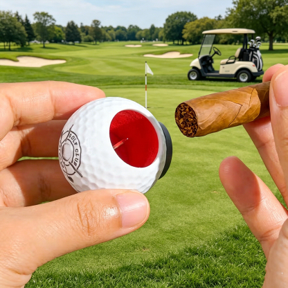 Personalized Magnetic Golf Ball Cigar Holder – Custom Name or Icon Golf Accessory Gift for Golf Lovers & Cigar Enthusiasts