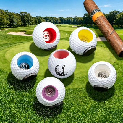 Personalized Magnetic Golf Ball Cigar Holder – Custom Name or Icon Golf Accessory Gift for Golf Lovers & Cigar Enthusiasts