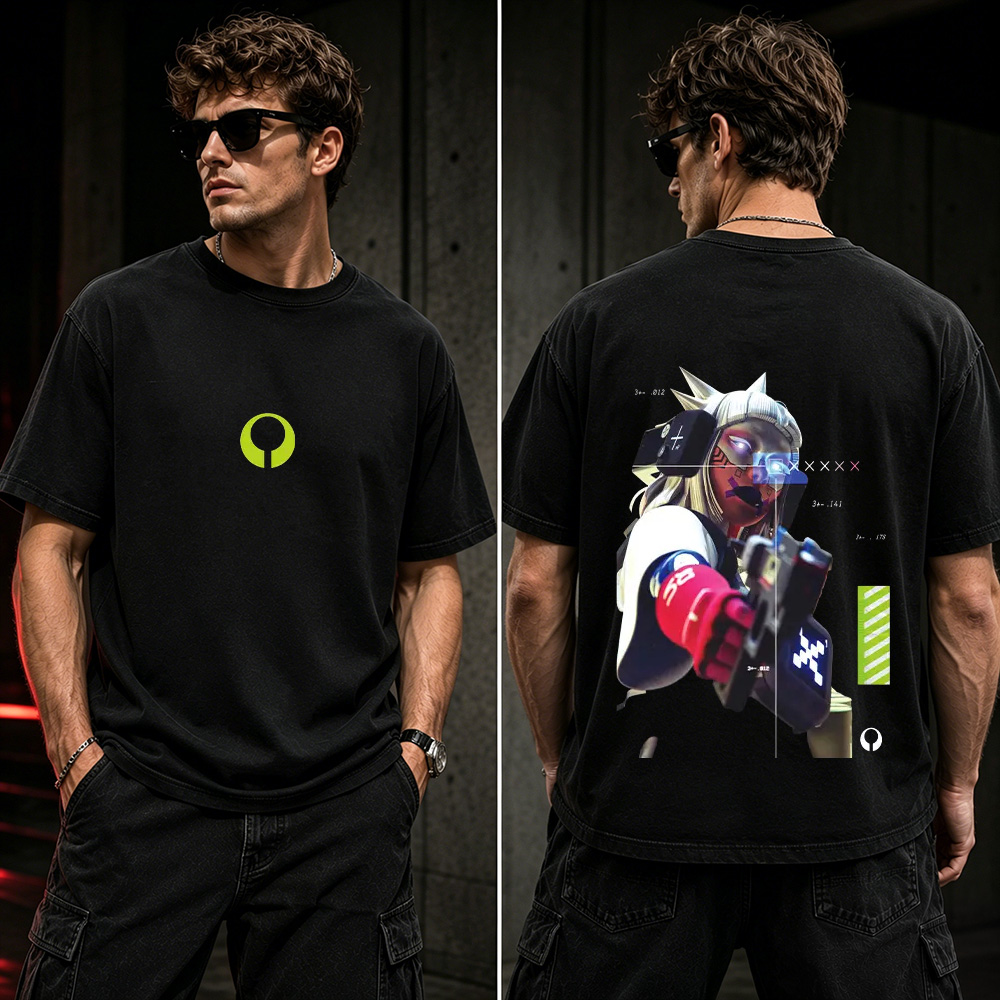 Marathon Cyber Sentinel Graphic T-Shirt – Futuristic AI Warrior Gamer Streetwear Tee