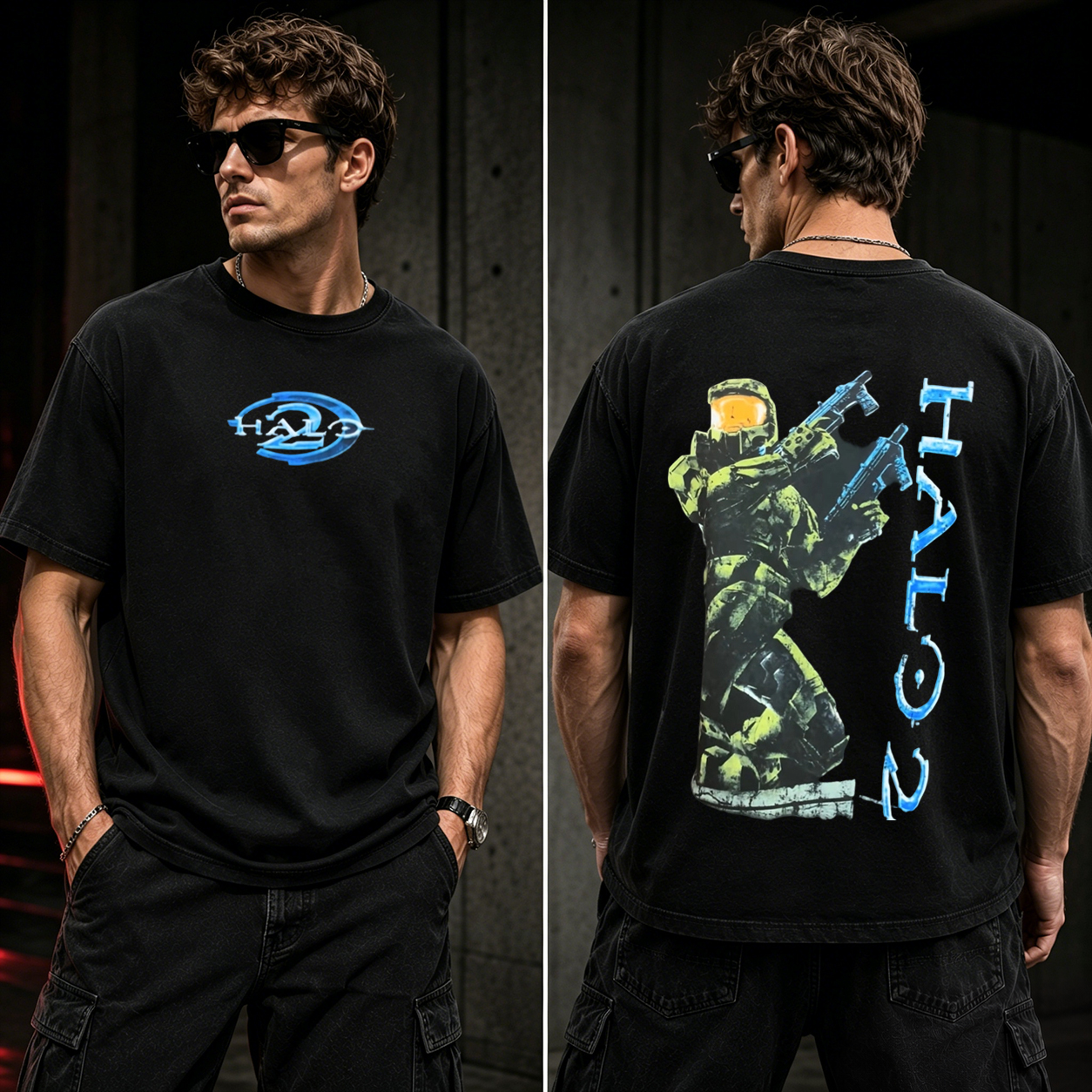 Halo 2 Master Chief Retro Gaming T-Shirt – Classic Xbox Gamer Graphic Tee