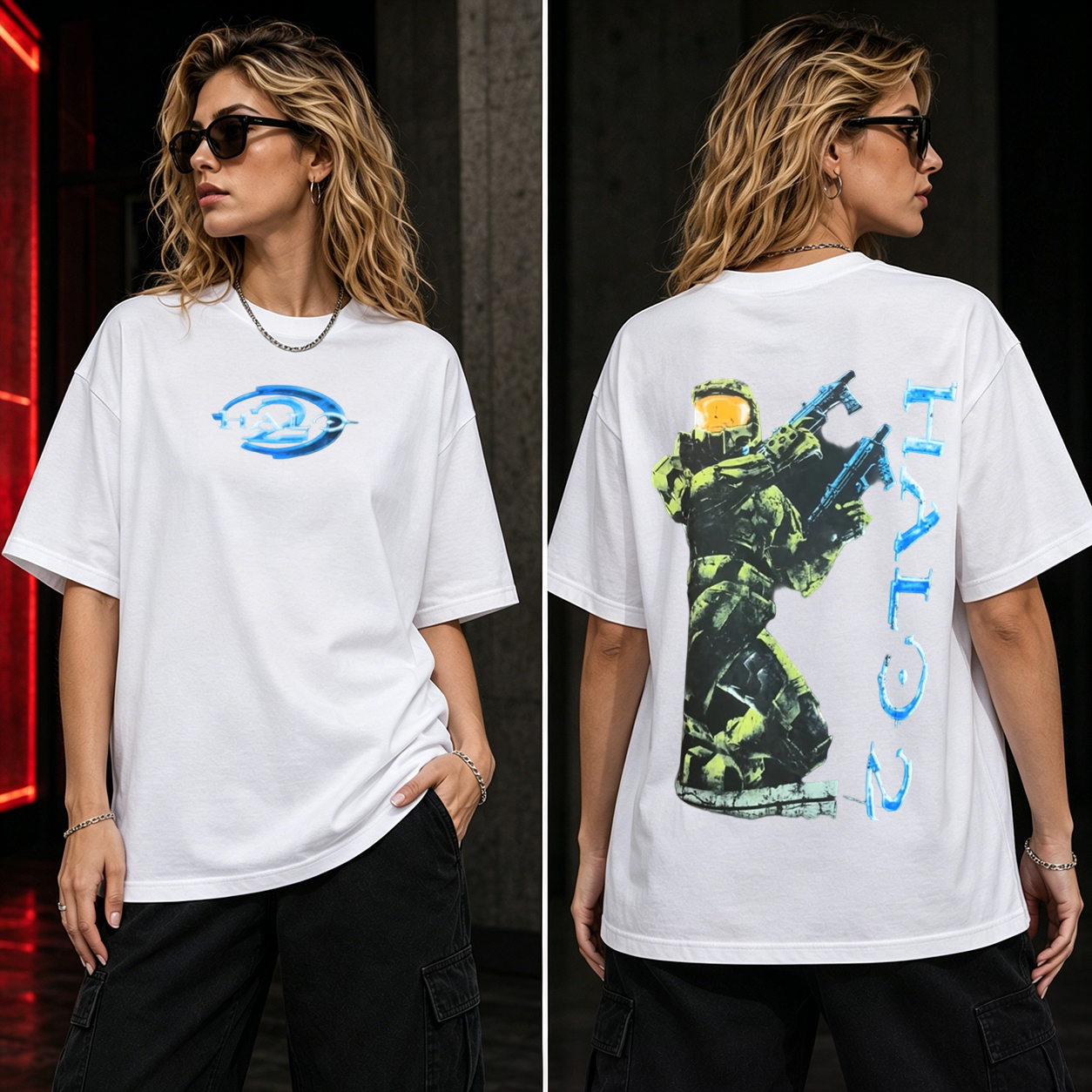 Halo 2 Master Chief Retro Gaming T-Shirt – Classic Xbox Gamer Graphic Tee
