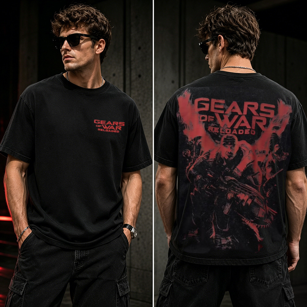 Gears of War Reloaded Vintage Graphic T-Shirt – Tactical Gamer Streetwear Tee