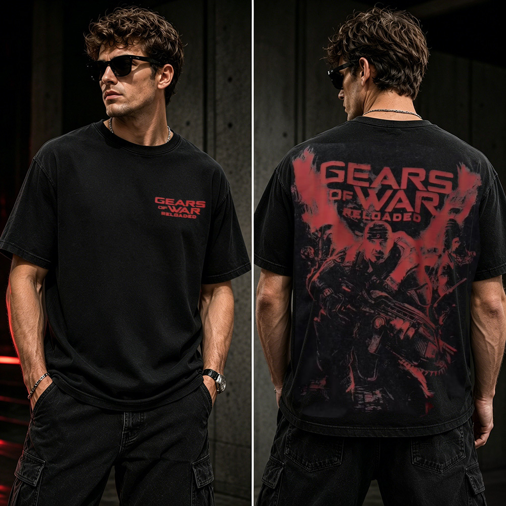 Gears of War Reloaded Vintage Graphic T-Shirt – Tactical Gamer Streetwear Tee