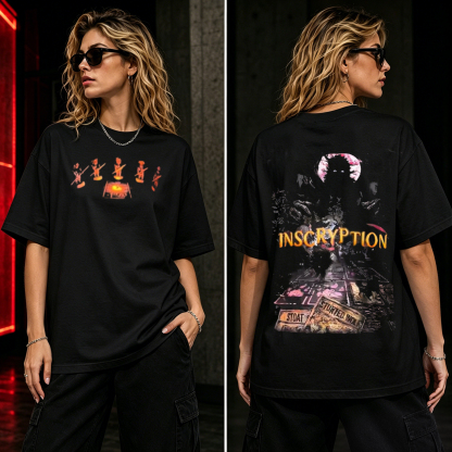 Inscryption Dark Card Game Graphic T-Shirt – Indie Horror Roguelike Gamer Tee