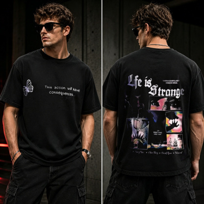 Life Is Strange Retro Choice & Consequence Graphic T-Shirt – Indie Game Fan Tee