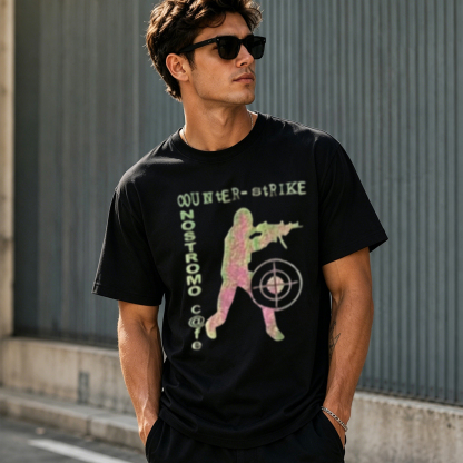 Counter-Strike Nostromo Edition Graphic T-Shirt – Retro FPS Streetwear Tee