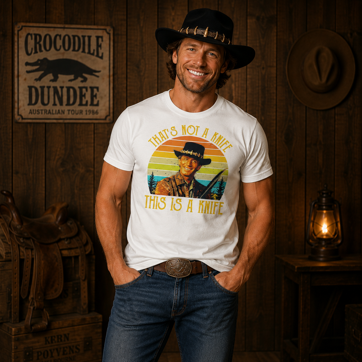Crocodile Dundee “That’s Not a Knife, This Is a Knife” Vintage Western Graphic Tee