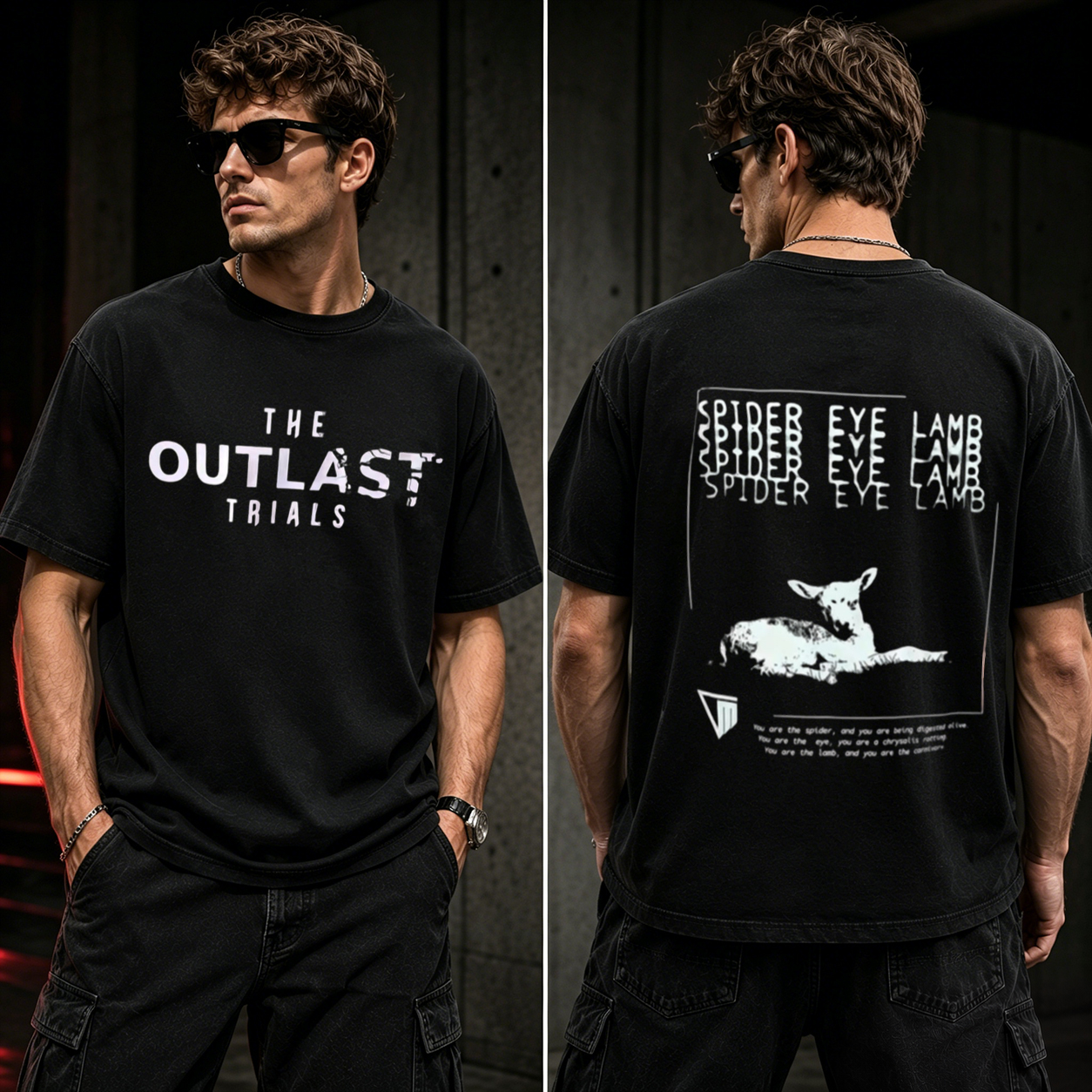 The Outlast Trials Graphic T-Shirt – Horror Survival Gamer Streetwear Tee