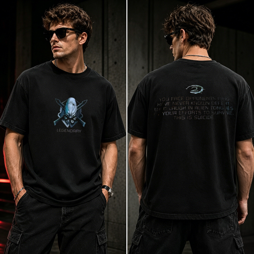 Halo Legendary Elite Gamer Graphic T-Shirt – Sci-Fi Spartan Fan Tee