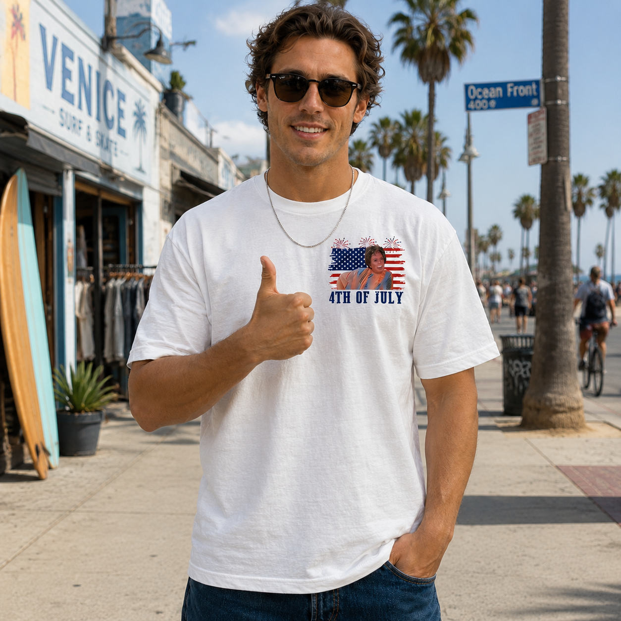 I Am Pleasant Damn It Vintage 4th of July Funny Patriotic Graphic T-Shirt