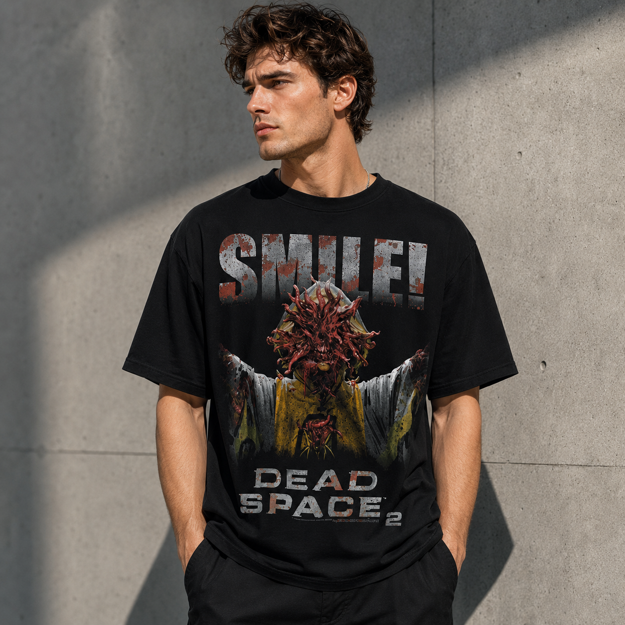 Sci-Fi Horror Game Tee – Space Survival Graphic T-Shirt for Gamers