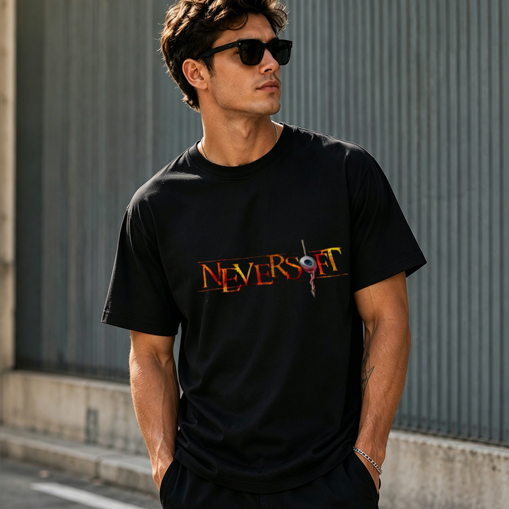 NeverSet Eye of Defiance Graphic T-Shirt – Dark Fantasy Gamer Streetwear Tee