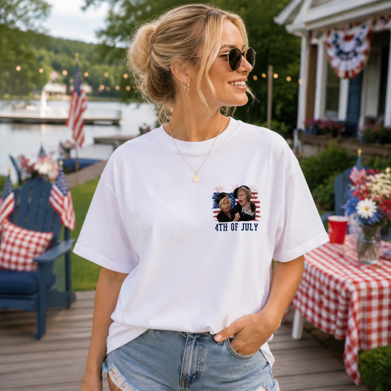 Funny 4th of July Patriotic Meme T-Shirt – “Happy 4th of July I’d Do It Again” Graphic Tee