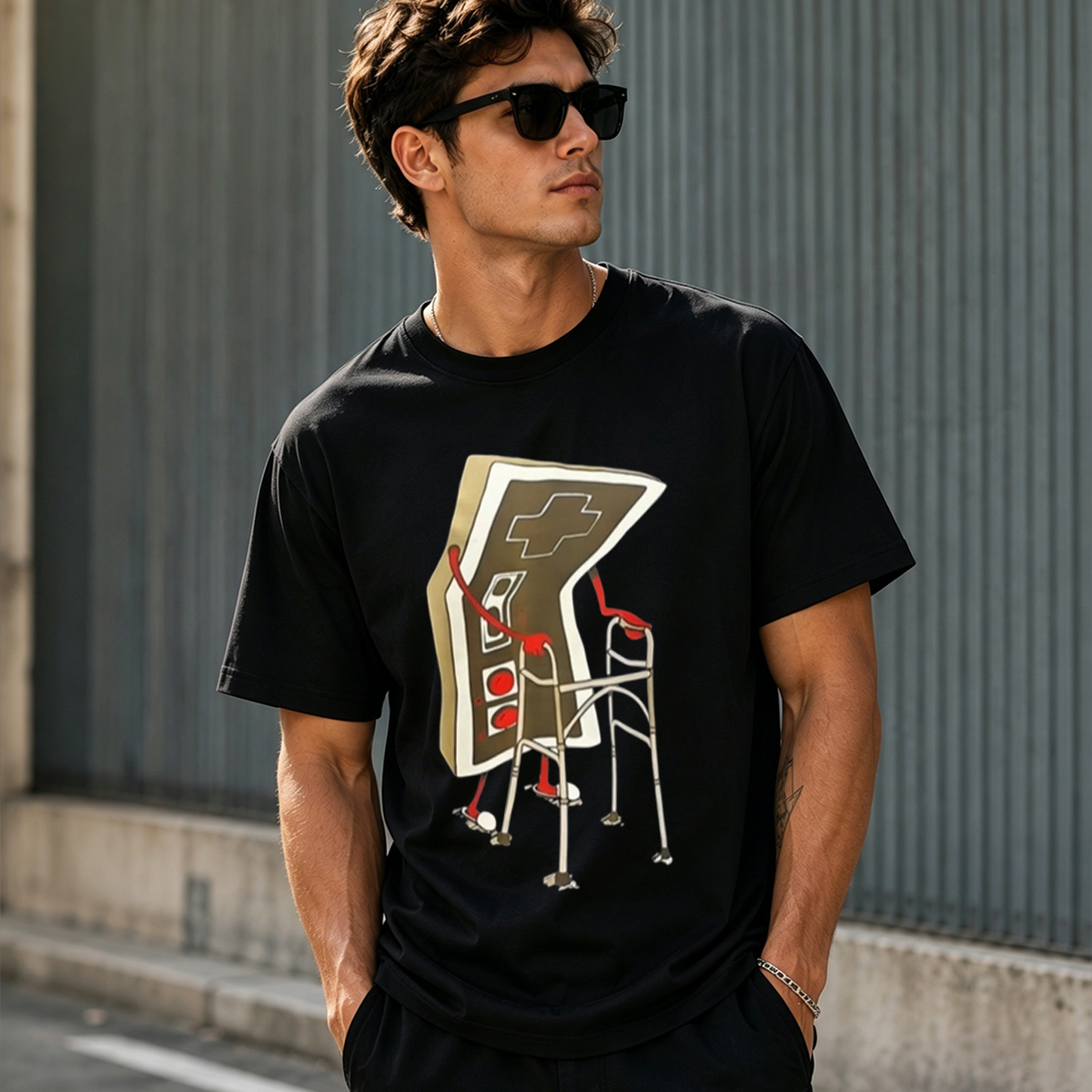 Respect Your Elders Retro Controller Graphic T-Shirt – Classic Gamer Nostalgia Tee