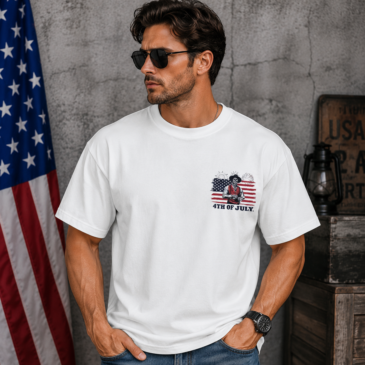 I’m Your Huckleberry Patriotic 4th of July Vintage Graphic Tee – American Spirit Western Cowboy Shirt