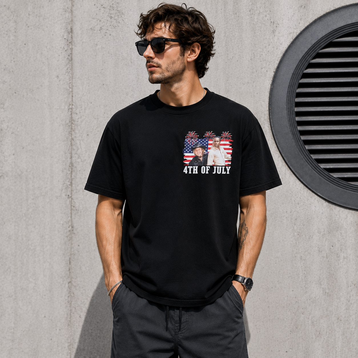 4th of July Patriotic Graphic T-Shirt