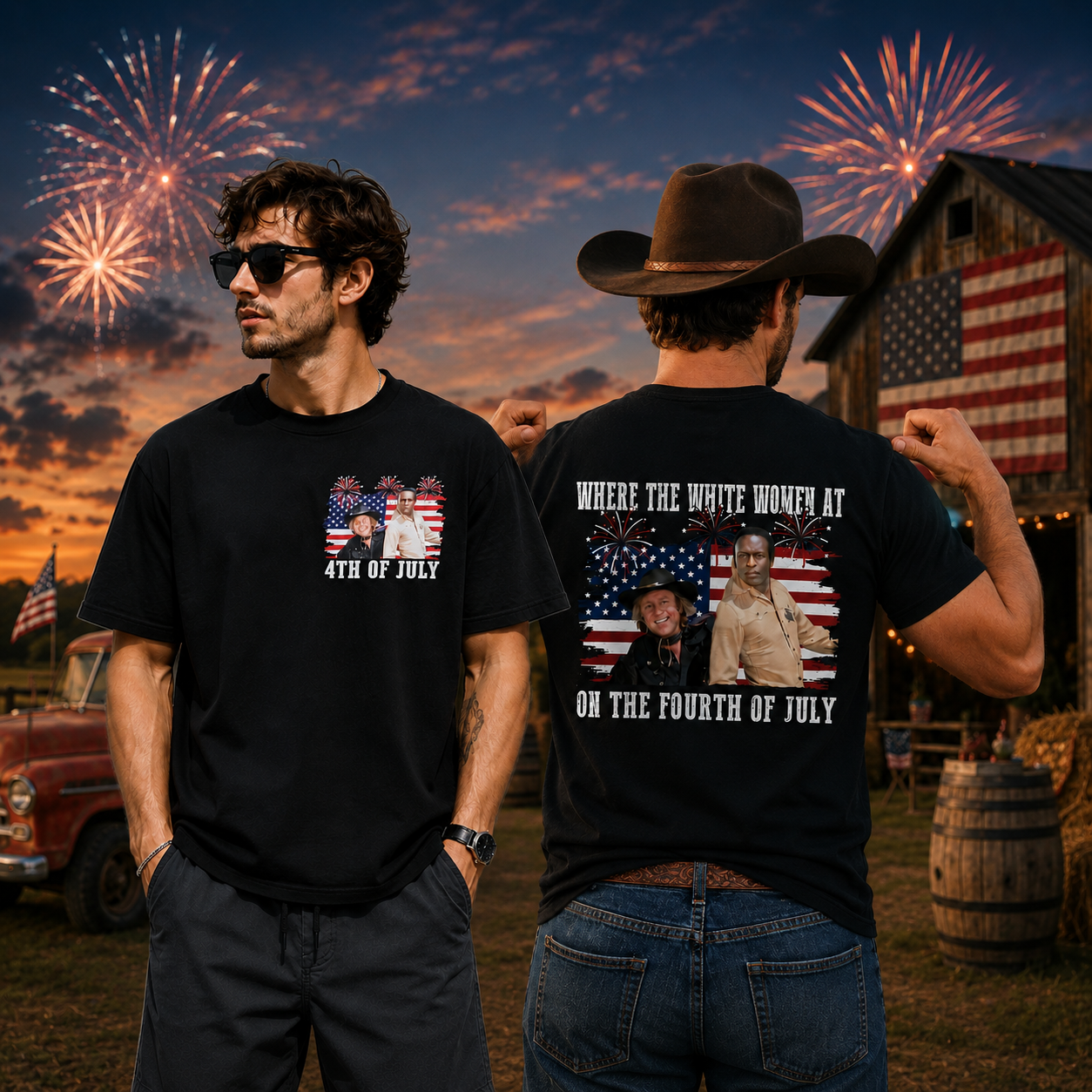 4th of July Patriotic Graphic T-Shirt