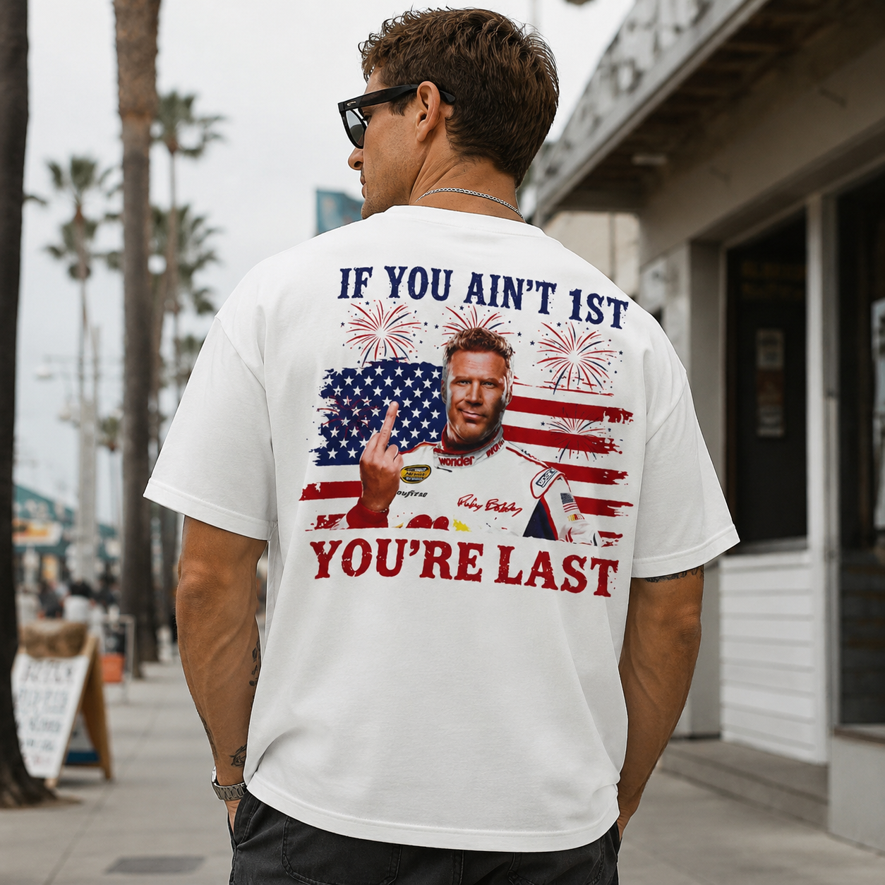 If You Ain’t 1st, You’re Last Racing Graphic Tee – Retro American Streetwear T-Shirt