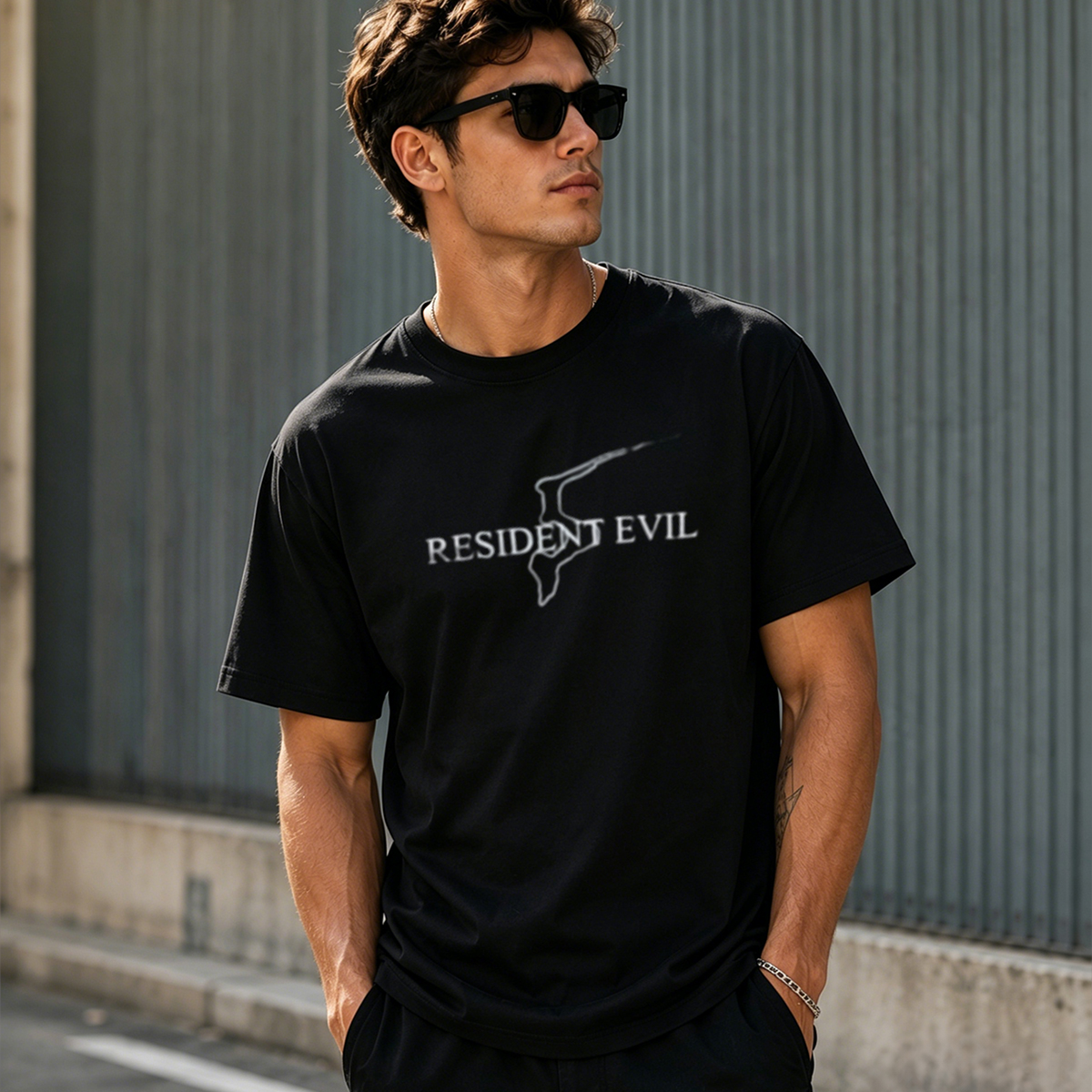 Resident Evil Minimalist Horror Game Logo T-Shirt – Survival Horror Fan Tee