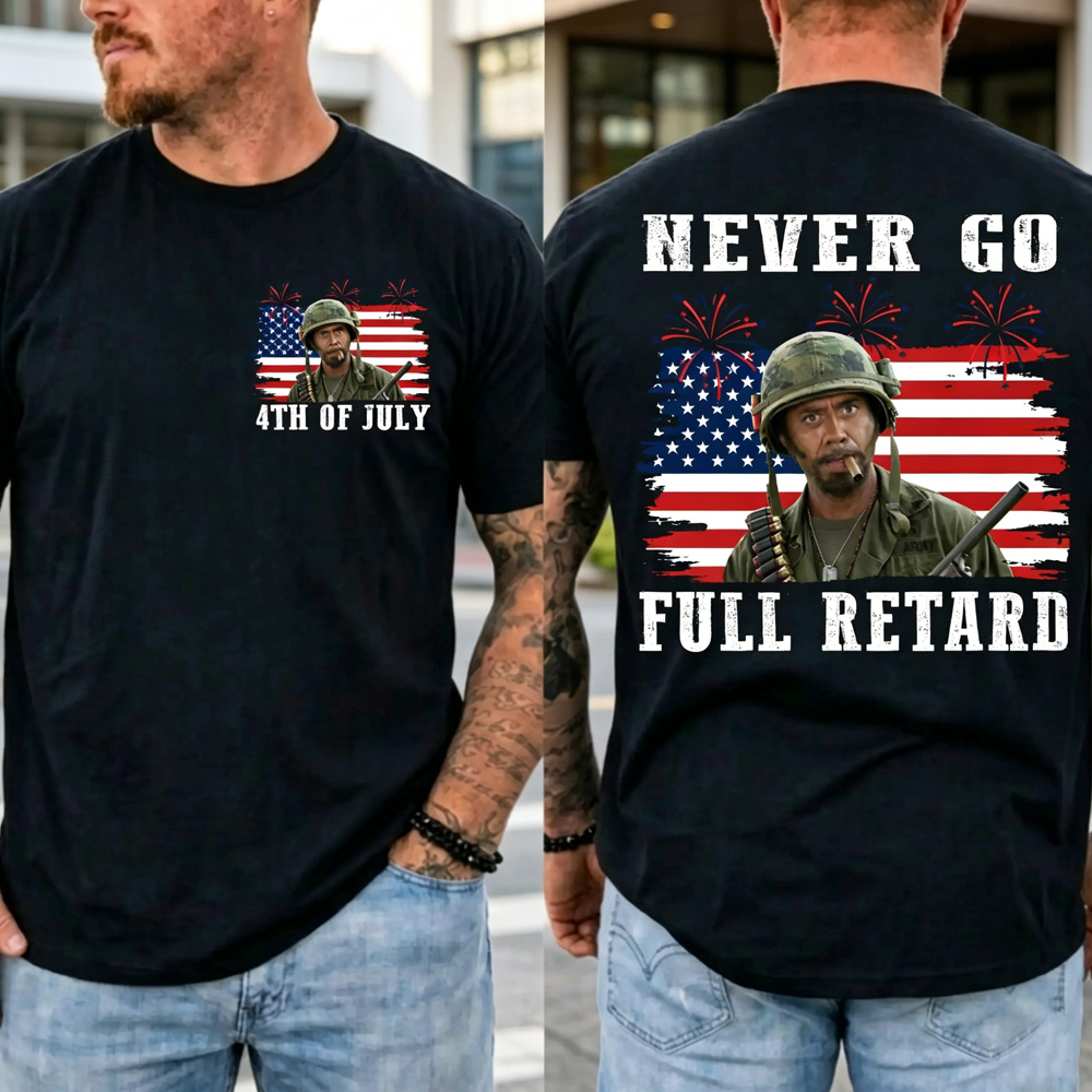 Vintage 4th of July Military Graphic Tee – Patriotic Soldier Flag Streetwear T-Shirt