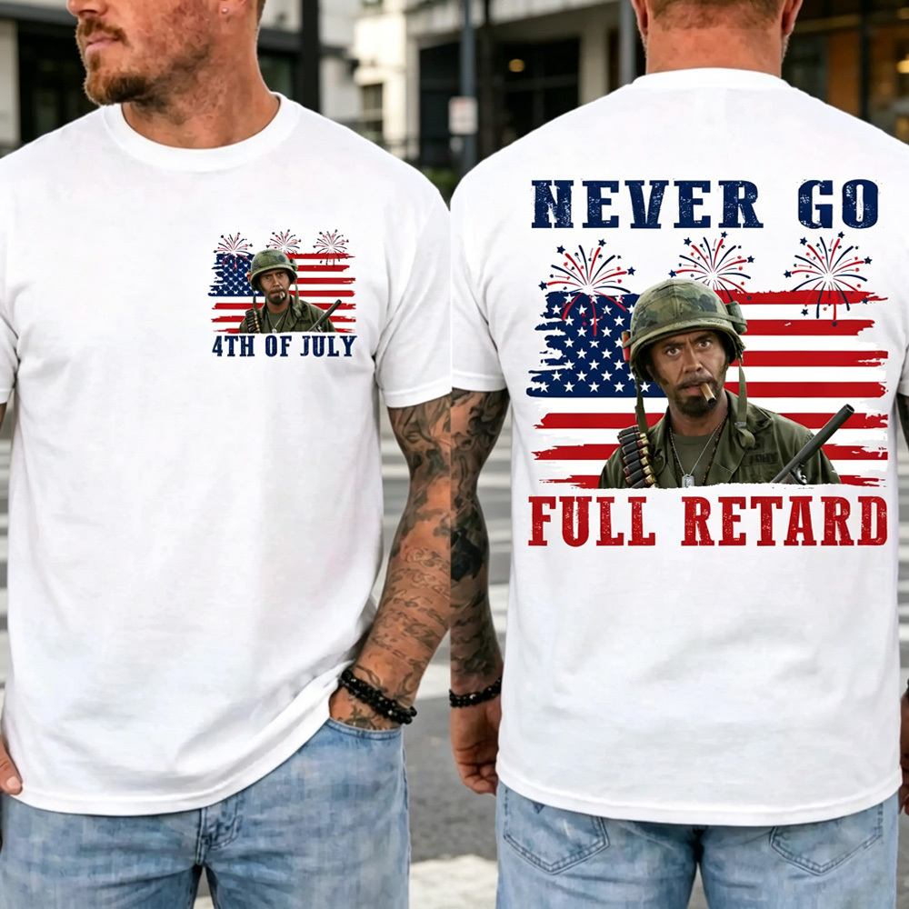 Vintage 4th of July Military Graphic Tee – Patriotic Soldier Flag Streetwear T-Shirt