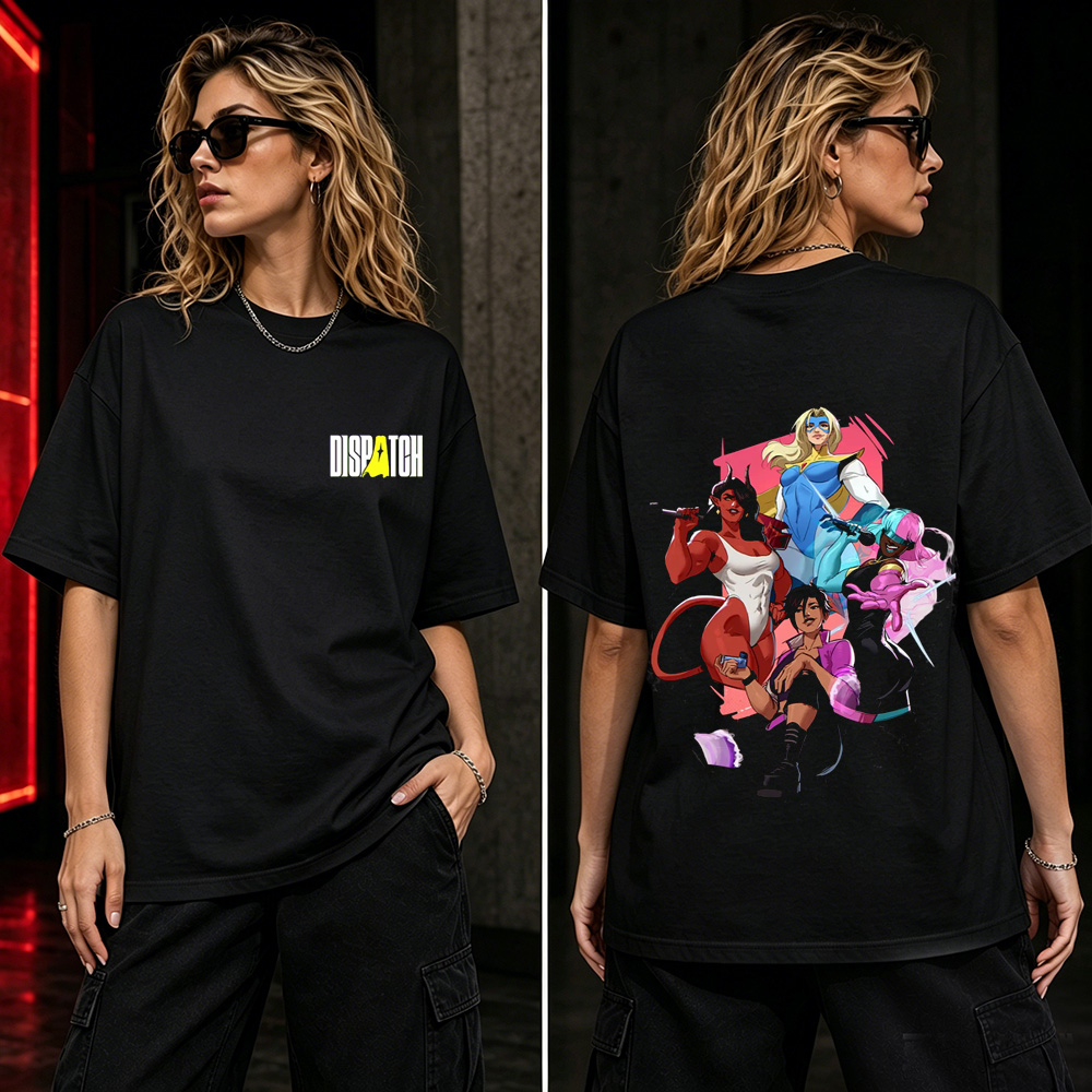 Dispatch Heroes Retro Comic Graphic T-Shirt – Super Team Streetwear Gamer Tee