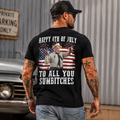 Happy 4th of July Vintage Patriotic Graphic Tee